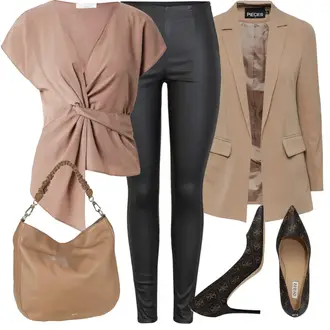 Outfit mit Schwarz High Heel Guess "Stylischer Bürolook"