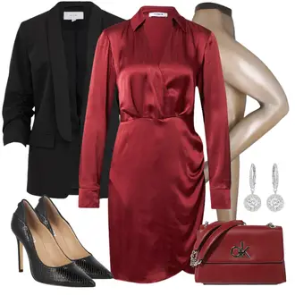 Outfit mit Schwarz High Heel Guess "Schöner Look für die Party"