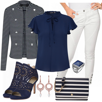 spitze Outfit mit Blau/Dunkelblau Sandalette/Schuh Ohne Schnürsenkel/SommerStiefelette/Sommer Schuh/Sandalen Mit Absatz/Eleganter Schuh Bullboxer "Boohoo Bluse"