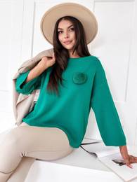 Sweter damski oversize GAIA zielony
