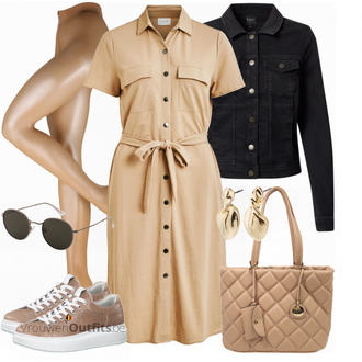Outfit met beige Sneaker Tamaris "Modieuze Lente Outfit"