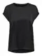 ONLY Damen ONLLIEKE S/S Satin Mix TOP WVN NOOS Kurzarmbluse, Schwarz, Medium