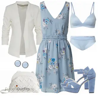Party Outfits mit Blau Kleid Große Größe Vila "Schöner Look für die Party"