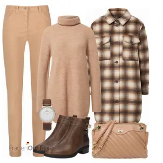 80er Outfit mit Braun/Dunkelbraun/Beige Klassischer Stiefel/Cowboystiefel/Gefütterte Stiefelette/Vintage Stiefel/Rahmengenähter Schuh/Leder Stiefelette/Lederjacke/Vintage Stiefelette/Reitstiefel/Chelsea Boot About You "Herbstlicher Look"Look: Uni, Western, Country Styl, Cowgirl, Schön, Duckfeet, 80er