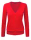 Amayar, Damenstrickjacke, Cardigan, mit Knopfverschluss Gr. XX-Large, rot