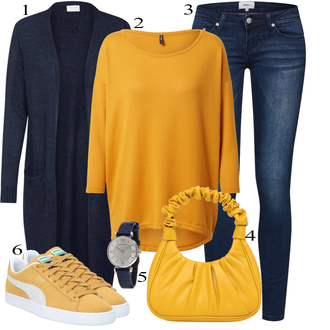 Verslas, Laisvas apranga su Mėlyna/Tamsiai mėlyna Leggings Džinsai Antblauzdžiai/Jeggings Only "Oblečenie na jeseň"Look: Emo, Laisvas, Šaunus, Prancūziška, Graži, Besiūliai, Sportiškas