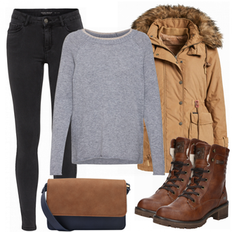 Outfit met bruin Khujo "Khujo jas"