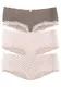 LASCANA Spitzenhipster dunkelbraun / pastellpink