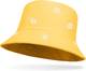 MuQu Vissershoedje - Reversible bucket hat - Zonnehoeden - Strandhoeden-Unisex-Geel