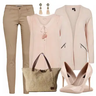 Metallic Outfit mit Grau High Heel Stiefelparadies "DelicateColors"