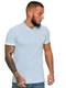 OneRedox T Shirt Herren Tshirt Tee T-Shirt für Männer Polo Poloshirt Basic Shirt Hoodie Shortsleeve Kurzarm Sweatshirt Sport Oberteil Muscle Shirt Modell 1404C1 (XL, Hellblau)