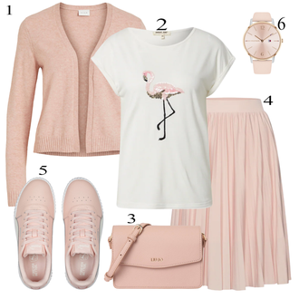 tenues avec Rose Robe Casual/Robe Évasée/Robe Chic/Robe Midi/Robe Plissée About You "tenues parfaite"