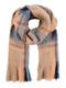 UNMADE Copenhagen Schal Lucinde blau / pastellorange
