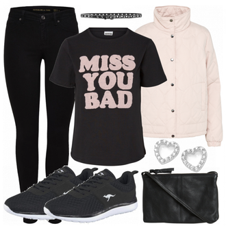 Outfit mit Blau Sneaker Kangaroos "missingsomeone"