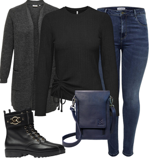 Outfit met Anti-trombose Kous/Lange Onderbroek/Overknee Kous/Vormgevende broek/Steunkous/Thermopanty/Panty Grote Maat/Winterkous/Wollen panty ONLY Carmakoma "Outfit voor de winter"