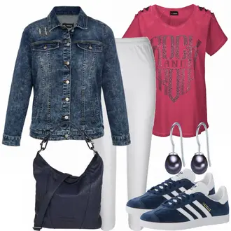 Gazelle Outfit mit Grau Sneaker Adidas Originals "StreetStyle"