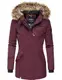 Navahoo Damen Winterjacke Wintermantel Nisam Weinrot Gr. M