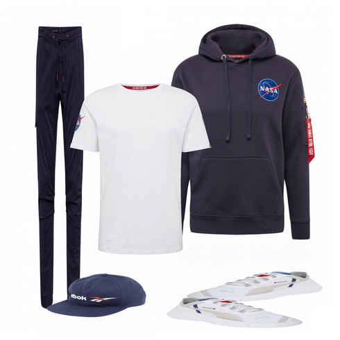 Weiß/Grau T-Shirt Alpha Industries kombinieren
