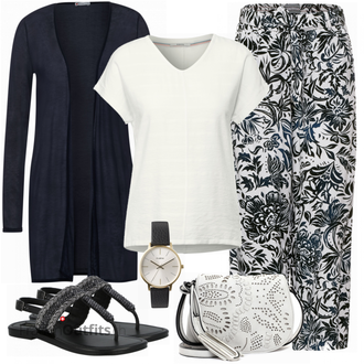 Outfit mit Schwarz Schuh Sandalen river island "Cooles Alltagsoutfit"