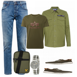 Outfit mit Grau Sneaker/Leder Sneaker Camel Active "Street Style Outfit"