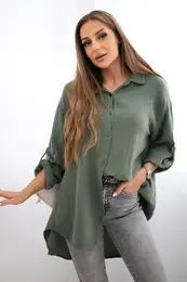 Kesi Woski Cotton muslin shirt khaki
