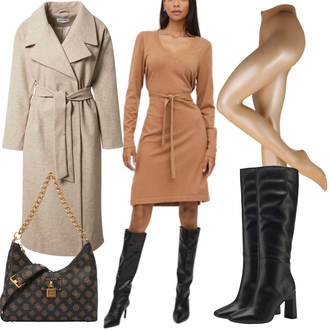Cowgirl Outfit mit Schwarz/Weiß Stiefel Mit Reißverschluss/Langer Stiefel/Kniehoher Stiefel/Leder Overknee Stiefel/Spitzer Stiefel/High Heels Stiefel/WeitschaftStiefel Tamaris "Perfekt für den Herbst"Look: 20er Jahre, Uni, Premium, Cowgirl, Classic