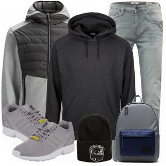 Outfit mit Grau Sneaker Adidas Originals "Alltags Outfit"