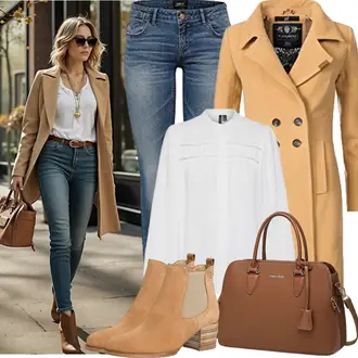 Duckfeet Outfit mit Braun/Beige Vintage Stiefelette/Western Stiefelette/CowboyStiefel/Chelsea Boot/SommerStiefelette Tamaris "Modisches Freizeit Outfit"Look: Country Styl, Western, Boho, Smart Casual, Duckfeet, Bohemian, Vintage