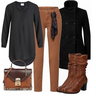 Outfit met bruin Brax "Herfstlook voor modieuze vrouwen"