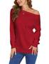Rote Schulterfreie Pullover image