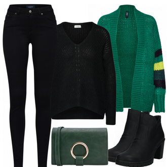 Outfit met zwart Laars Rieker "Grappig"
