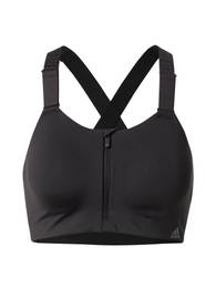 Sportovní podprsenka 'Tlrd Impact Luxe High-Support Zip' černá / bílá