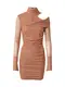 Misspap Kleid hellbraun / silber