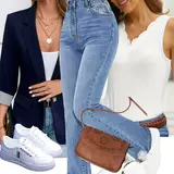 Wide Leg Jeans Outfits image