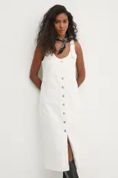 Jeans obleka bela barva, 3818444