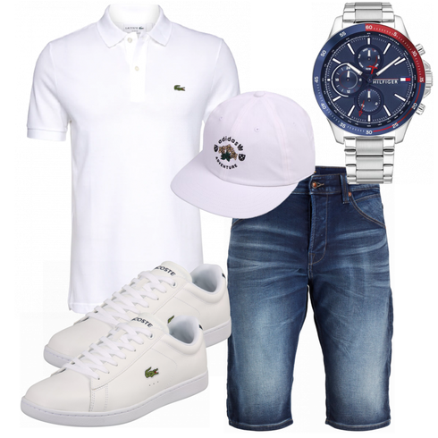Weiß Poloshirt Lacoste kombinieren