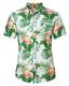 Loveternal Flamingo Hemd Hawaiihemd Herren 3D Druck Hemd Funky Shirt Freizeit Baumwolle Kurzarm Hemden M