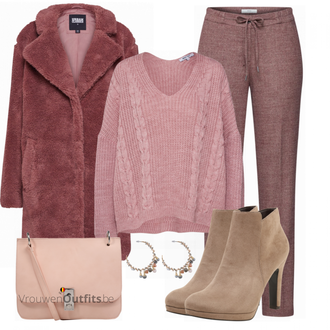 Outfit met bruin Brax "Stedelijke Klassiekers Mantel"