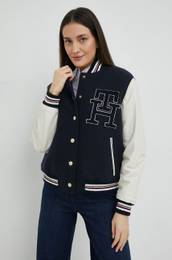 Volnena jakna mornarsko modra barva