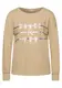 Street One Damen Cosy Shirt mit Partprint in Beige
