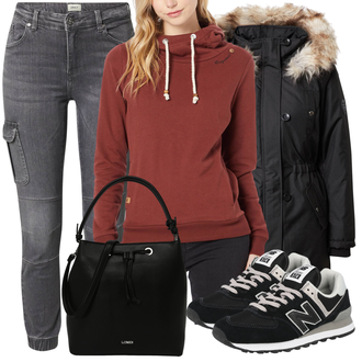 Outfit s Šedá/Světle šedá/Tmavě šedá Cargo džíny/Motorkářské Džíny Only "Nejúžasnější streetwear outfit"