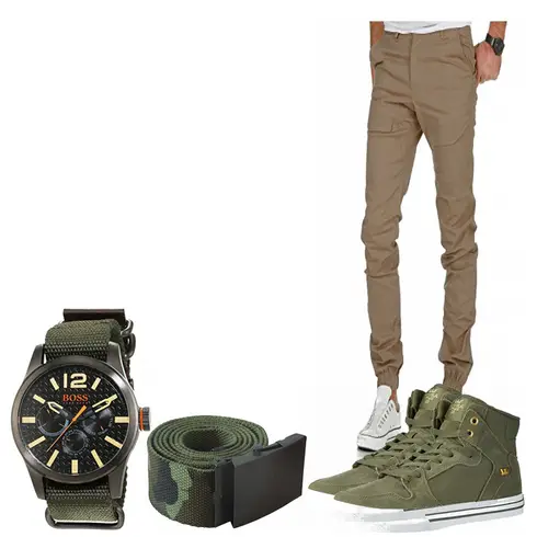 Grün Schuh Sneaker Supra kombinieren