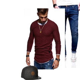 Outfit mit Blau Hut Volcom "Carlton"