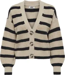 JDY JDYJUSTY EVA L/S SHORT STRIPE CARDI KNT Dames Vest - Maat S