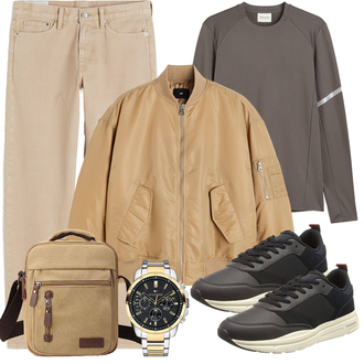 Mit Trennfächern Outfit mit Grün Foino "Street Style Outfit"