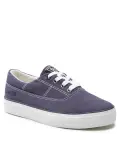 Dunkelblaue Turnschuhe ohne Schnürsenkel image