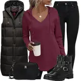 Outfits mit Rotem Pullover image