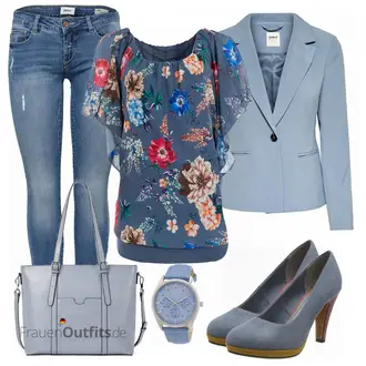 Elegante Outfits Jeans mit Blau/Hellblau Herren Lederjacke/Lederjacke Only, Blau Anzug Only "Elegantes Business Outfit"
