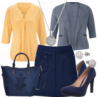 Outfit mit Blau Tasche Desigual "Marie"