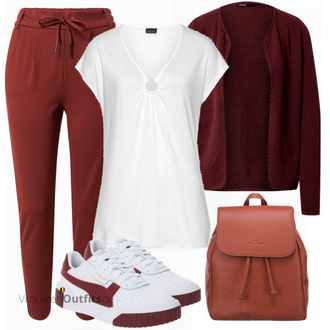 Outfit met wit Sneaker Puma "Perfect voor vrije tijd"